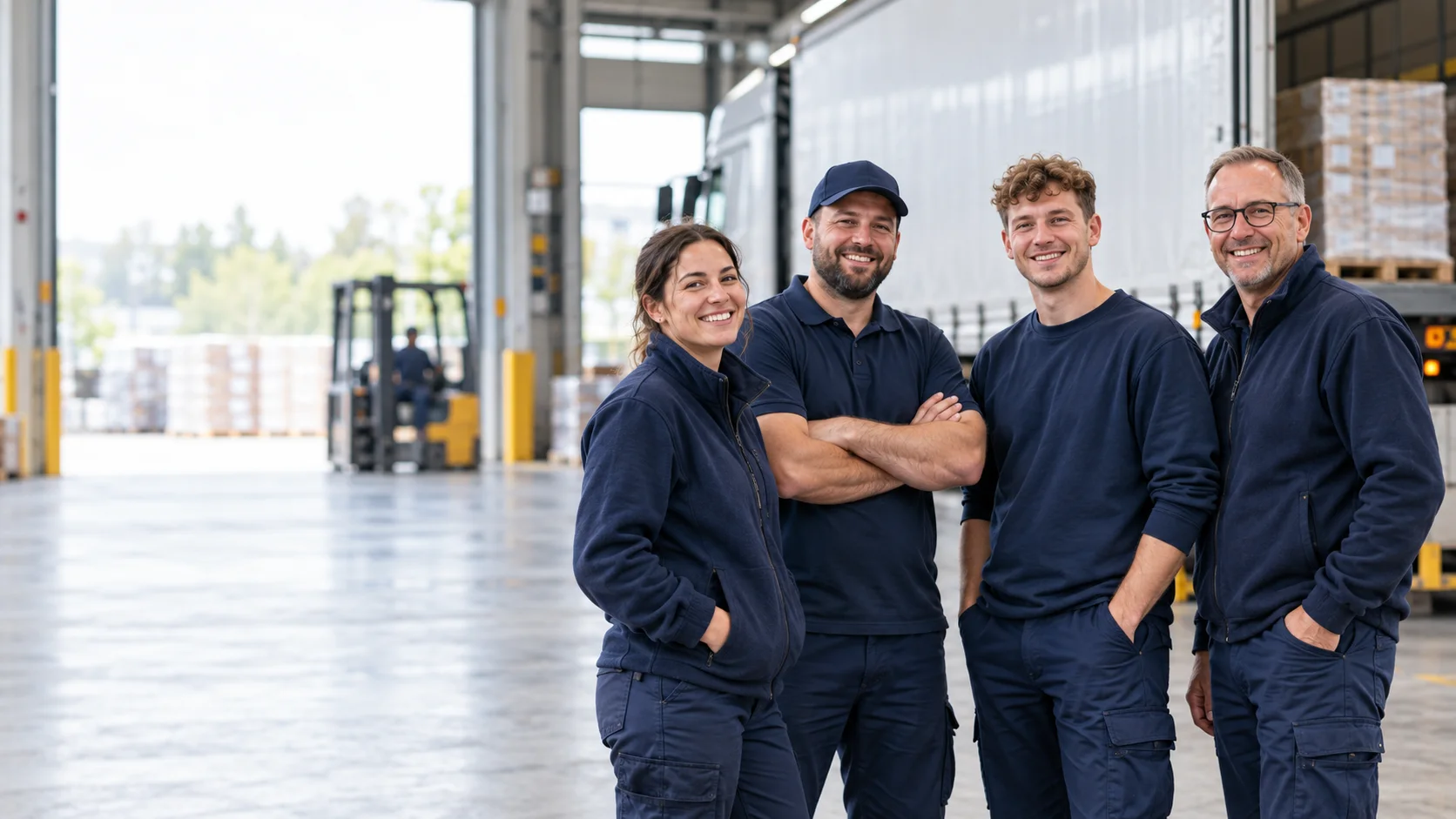 Kolleginnen und Kollegen in der Logistik